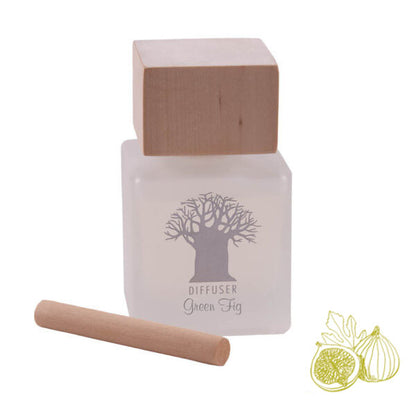 Fragrance Diffuser with Wooden Top - Green Fig - Mockana