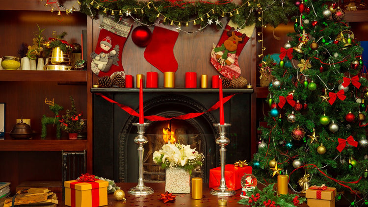 Christmas, X-Mas, Xmas, Home with Christmas Season Festive decor, tree,
