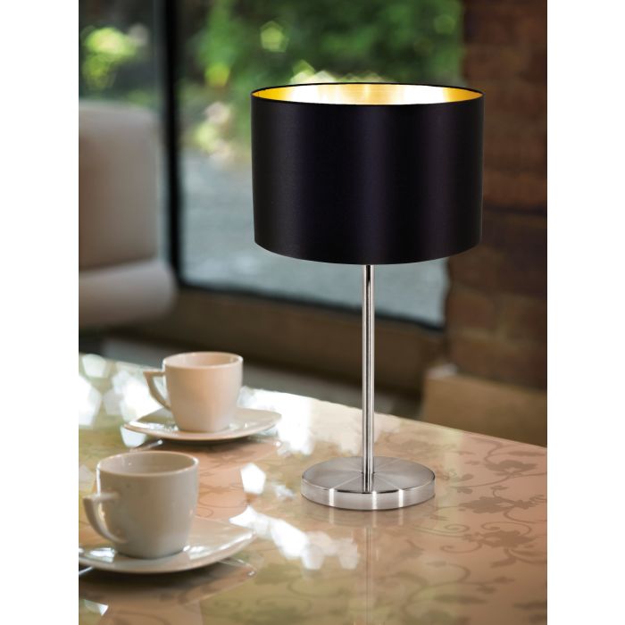 Eurolux - Maserlo Table Lamp 230mm Black and Gold - Lighting, Lights - T367BG