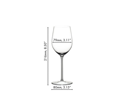 Wine glass with dimensions . Riedel Sommeliers - Chardonnay / Chablis Wine Glass (1 Pack)