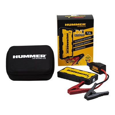 Hummer jump starter kit with carrying case