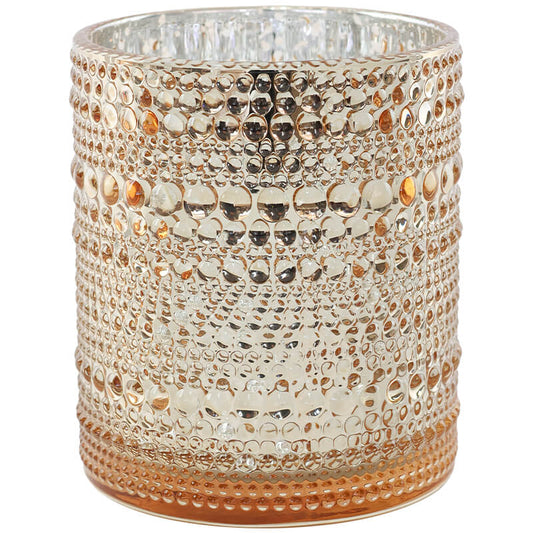 Glass Candle Holder / Votive - Gold - 10 cm