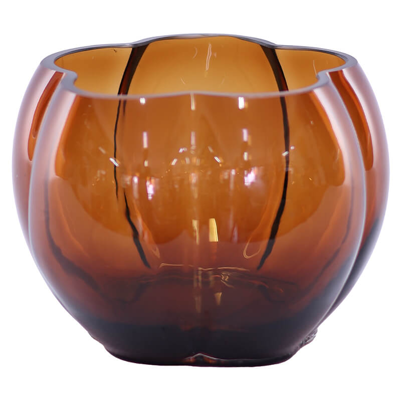 Cora Mini Glass Vase in Amber (13 x 17 cm)