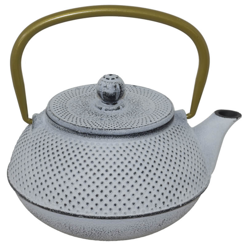 Cast Iron Teapot in White with Infuser (800 ml)