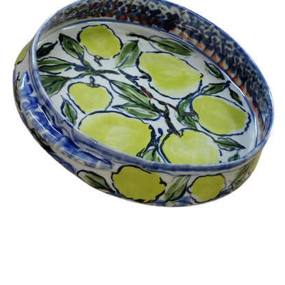Esra Bosch - Round Ceramic Salad Bowl - Lemons