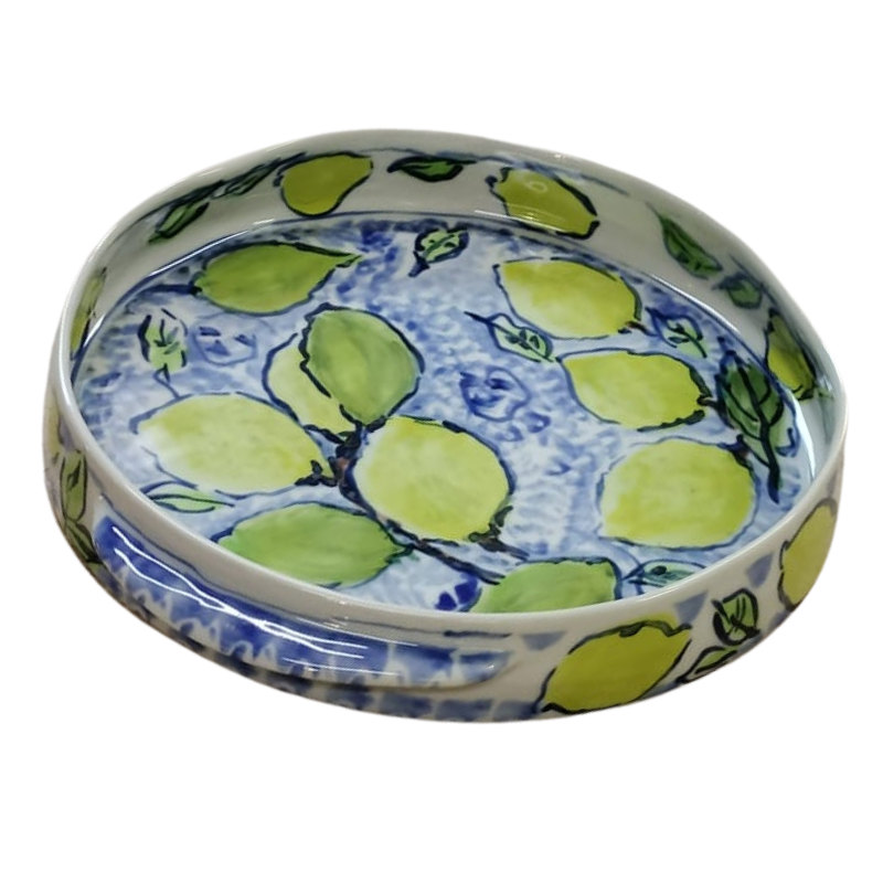 Esra Bosch - Round Ceramic Salad Bowl - Lemons