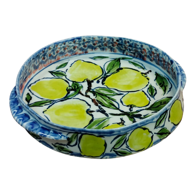 Esra Bosch - Round Ceramic Salad Bowl - Lemons