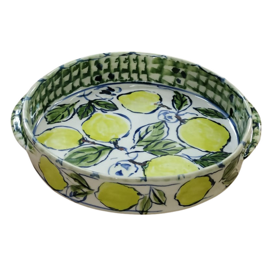 Esra Bosch - Round Ceramic Salad Bowl - Lemons
