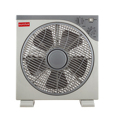 Eurolux - Plastic Box Fan 5 Blades White - F21W