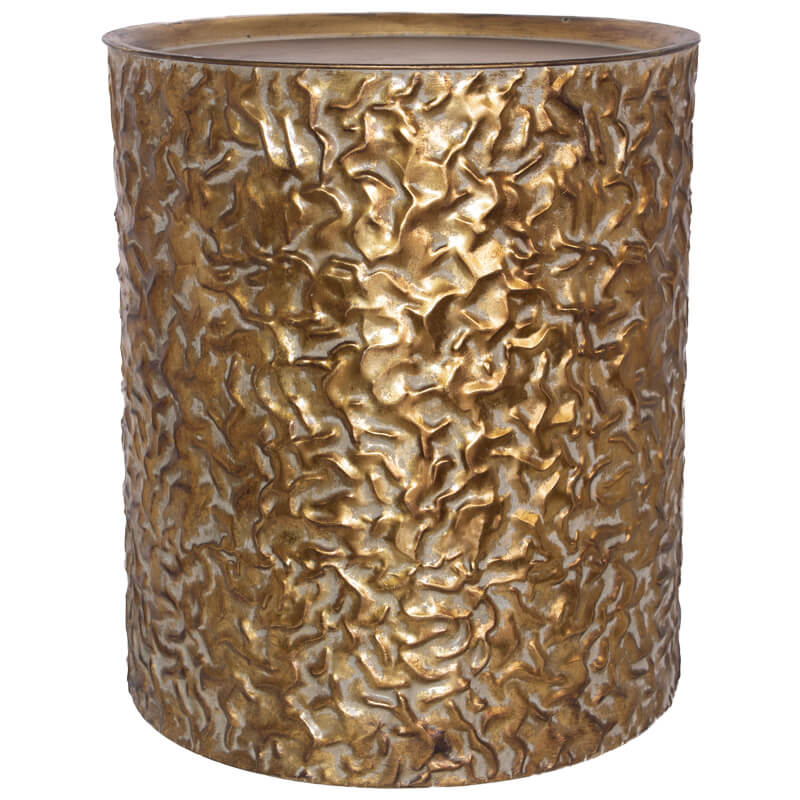 Golden Metal Accent Table / Stool - 50 cm