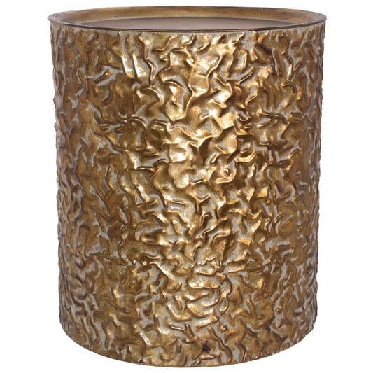 Golden Metal Accent Table / Stool - 50 cm