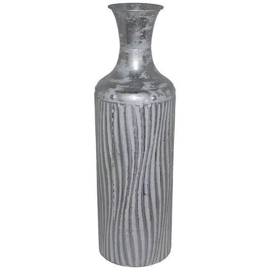 Silver Metal Vase - 54cm
