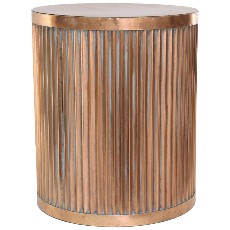 Side Table - Metal - Copper Colour (52 x 42 x 43 cm)