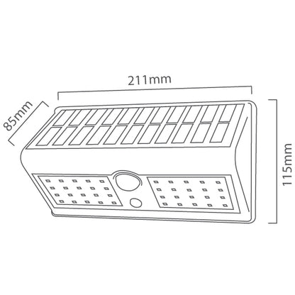 Eurolux - Solar Powered Motion Sensor Security Light - Outdoor Wall Lights - FS286