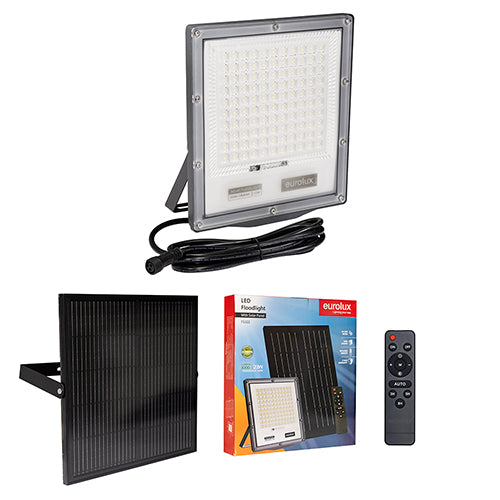 Eurolux - Solar Floodlight LED 3000lm 6500K - Solar Flood - FS322