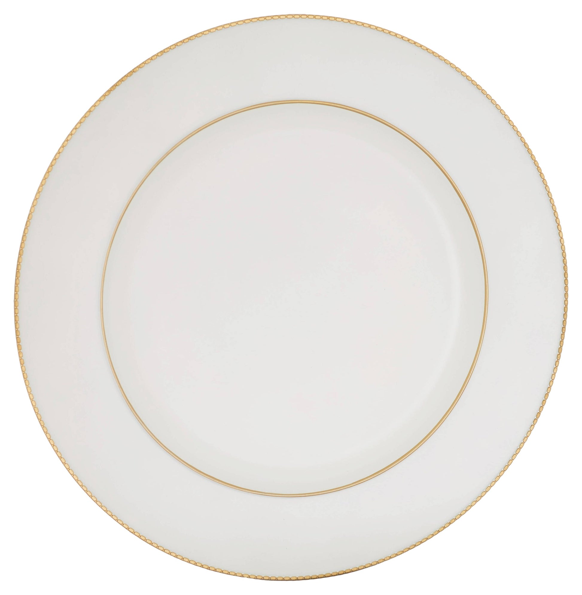 Underplate - White with Gold Rim - 33cm