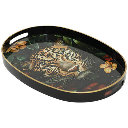 Tray - Oval - Leopard - 40 x 28 cm, Serving Board