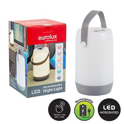 Eurolux -  Rechargeable Bedside Night Light Grey - Lighting, Lights - H233
