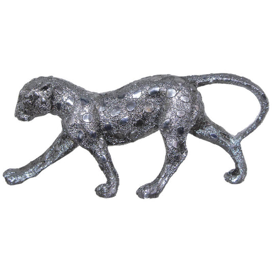 Mini Leopard Made of Poly Stone - 13x6cm