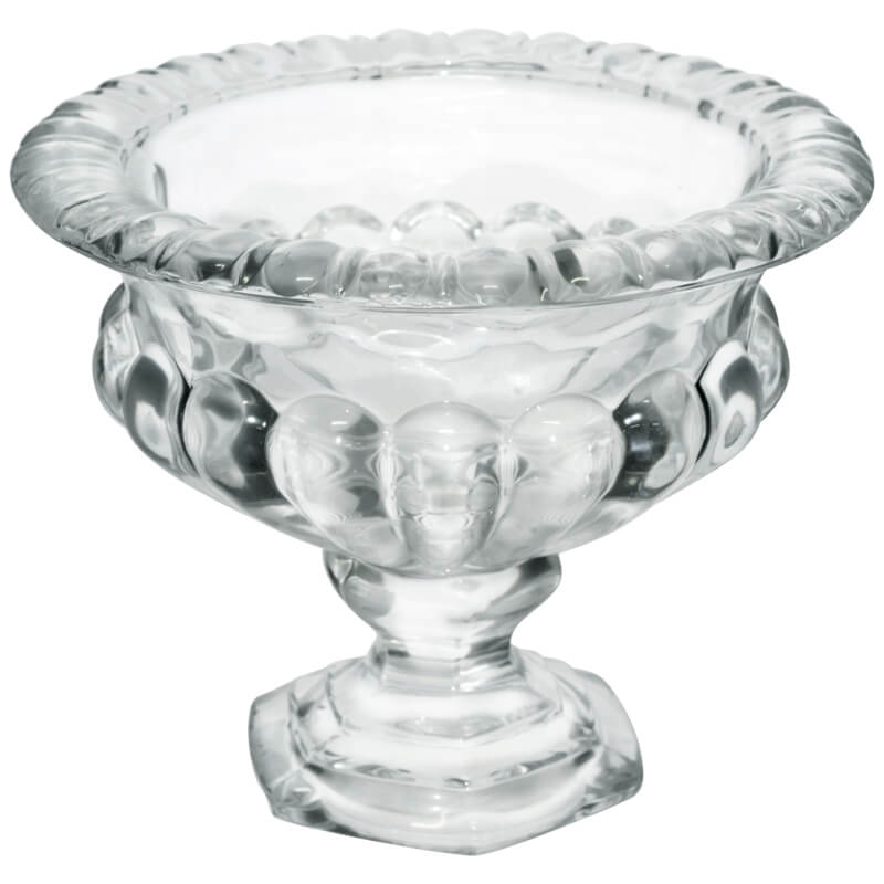 Chateau Footed Wide Large Hurricane Vase - 20 X 16 cm
