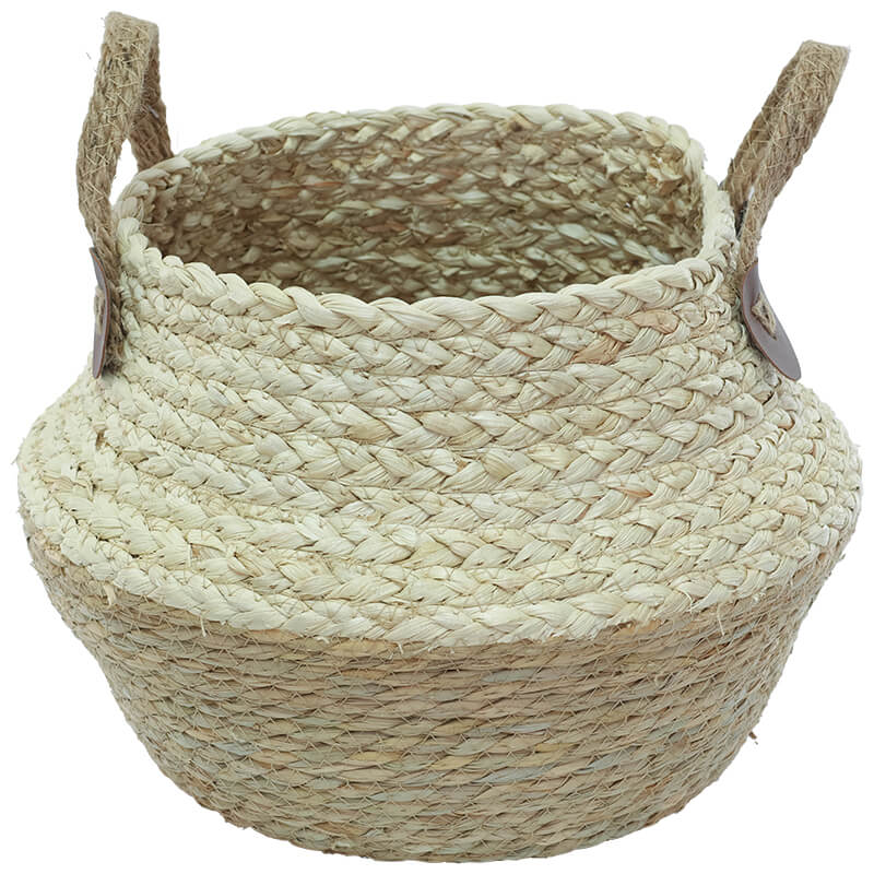 Woven Decor Basket Medium Beige