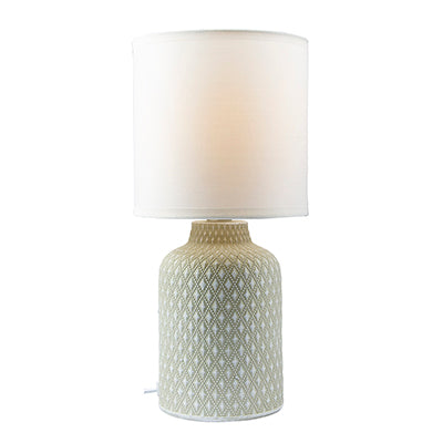 Eurolux - Castile Table Lamp Grey E27 1x40w - Table Lamps - T649GY