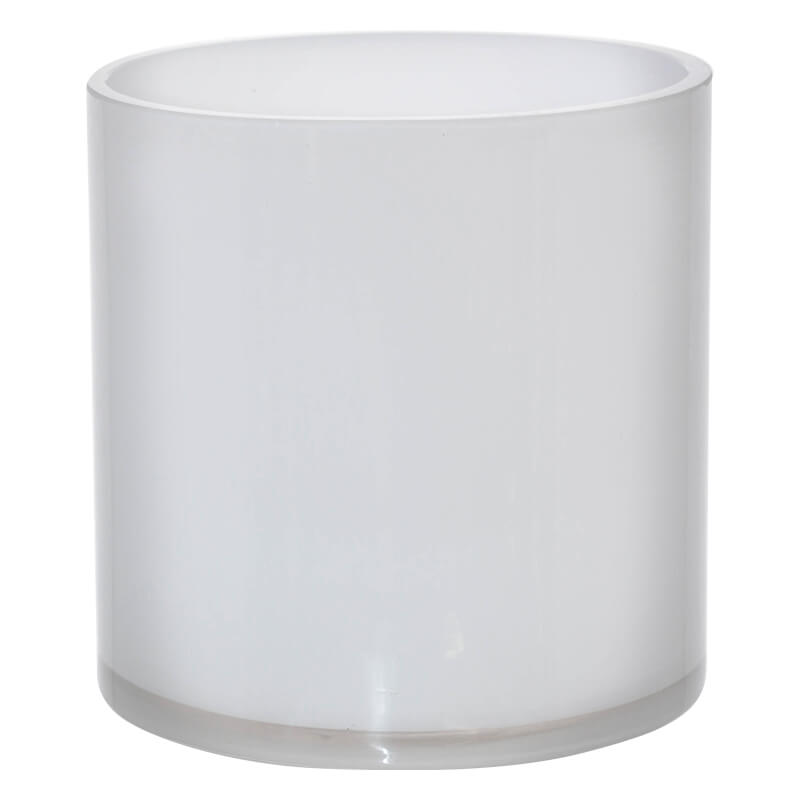 Vase - Round Cylinder White - 15 x 15 cm