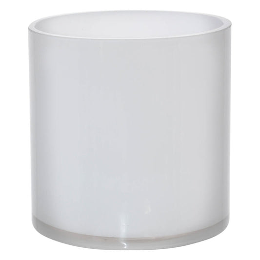 Vase - Round Cylinder White - 15 x 15 cm