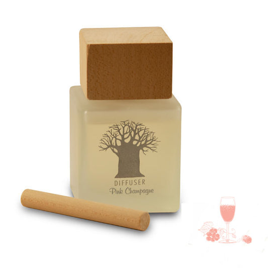 Fragrance Diffuser with Wooden Top - Pink Champagne - Mockana