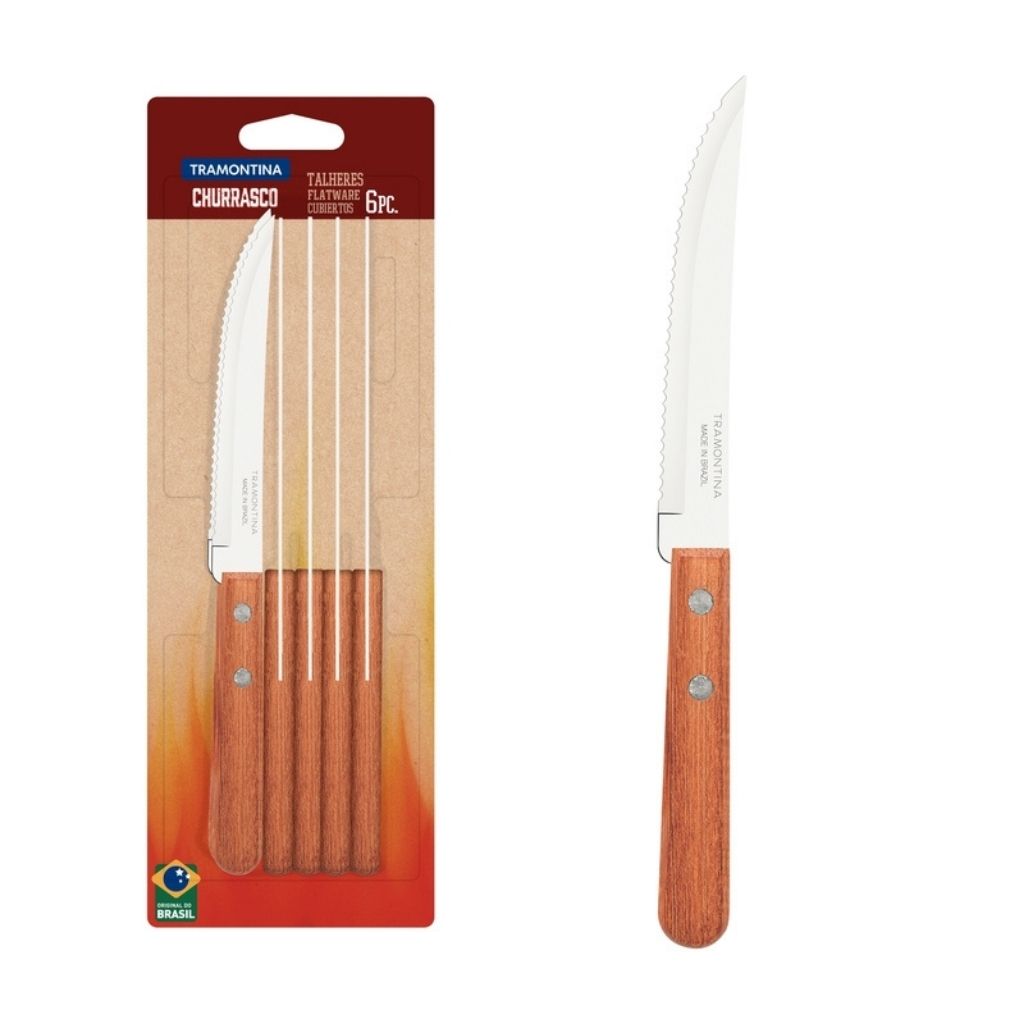 6 Pcs Steak Knives, not dishwasher safe - Braai - Tramontina- TRM-22300605