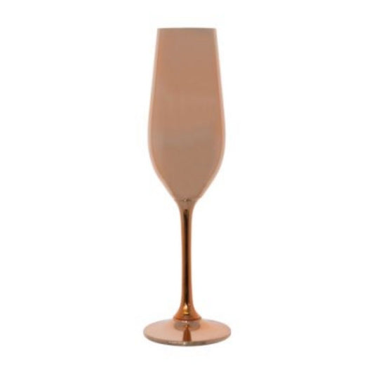Apollo Rose Gold Flute Glass - 220ml 24cm - TNG-NZ511U1