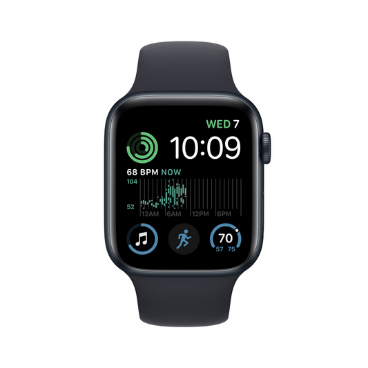 Apple Watch SE GPS 40mm Midnight Aluminium Case with Midnight Sport Band - Regular