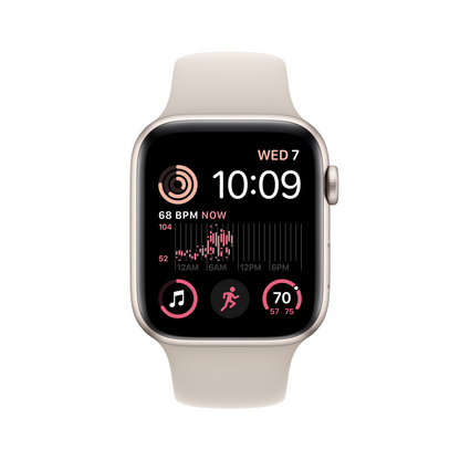 Apple Watch SE  GPS + Cellular 40mm - Starlight Aluminium Case with Starlight Sport Band - Regular
