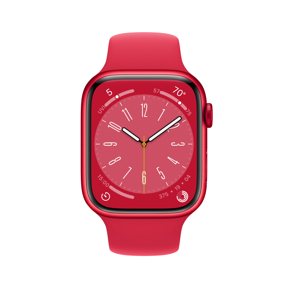 Apple Watch Series 8 GPS + Cellular 41mm - (PRODUCT)Red Aluminium Case with (PRODUCT) Red Sport Band - Regular
