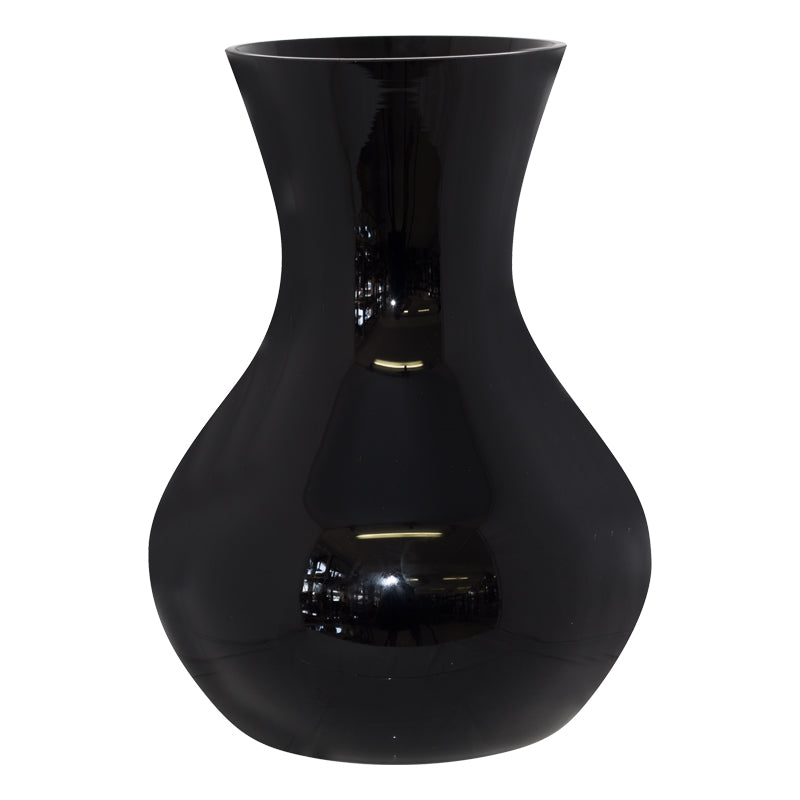 Reese Black Hydria Vase in Glass - 30cm