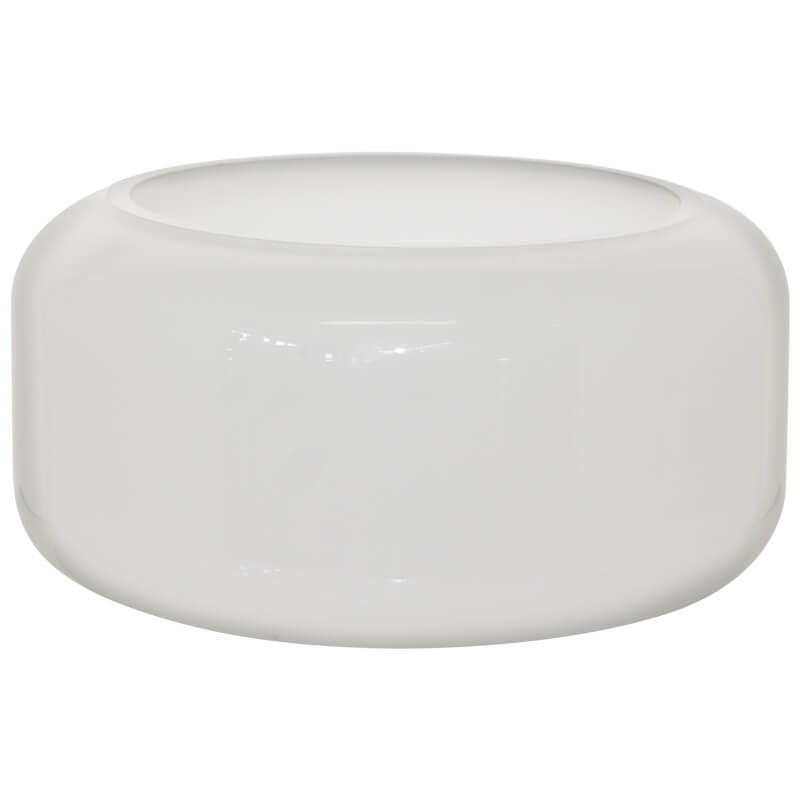 White Flat Candle Holder 8x16cm