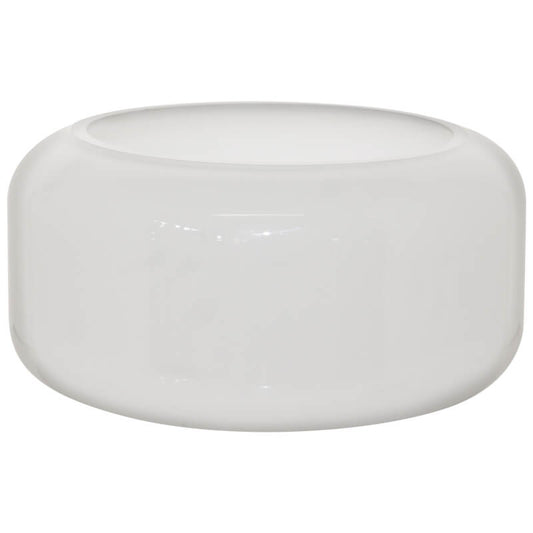 White Flat Candle Holder 8x16cm