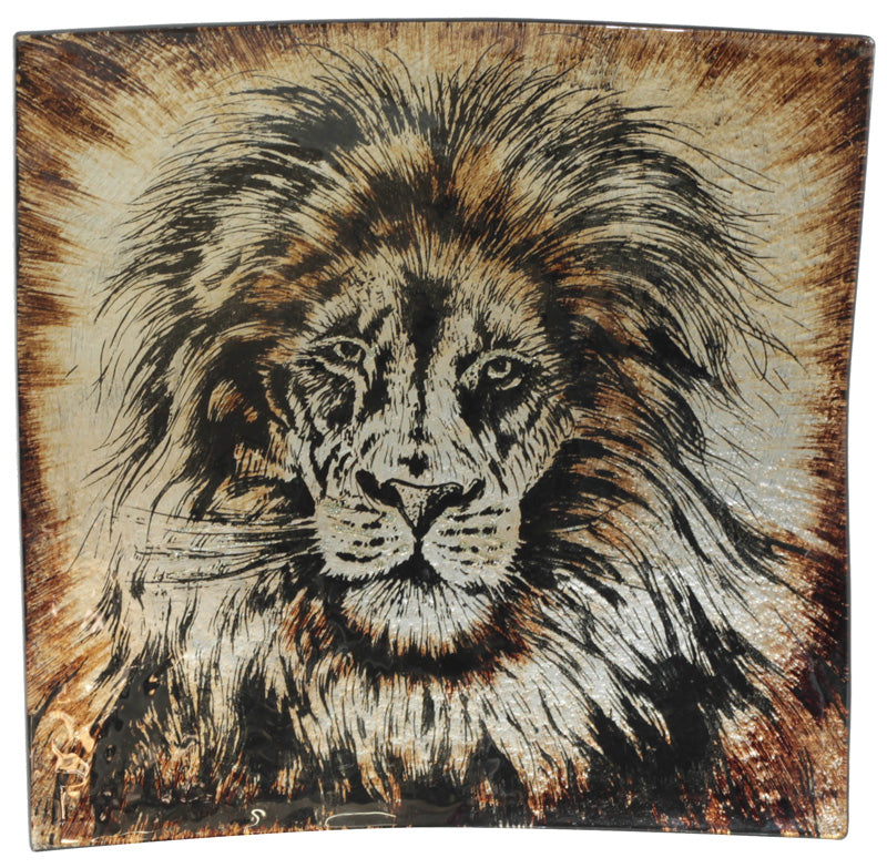 Lion Square Plate 29x29cm