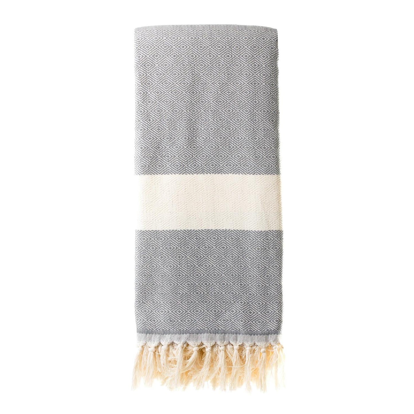 Dimanta Dark Grey Turkish Blanket