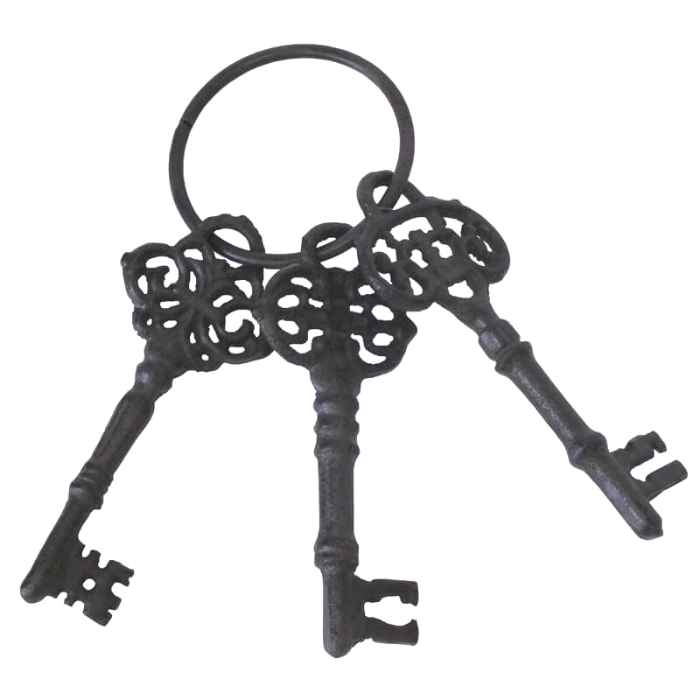 Decorative Keys on a Ring in Wrought Iron