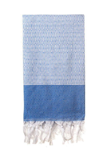 Dimanta Stripe Royal Blue Turkish Towel