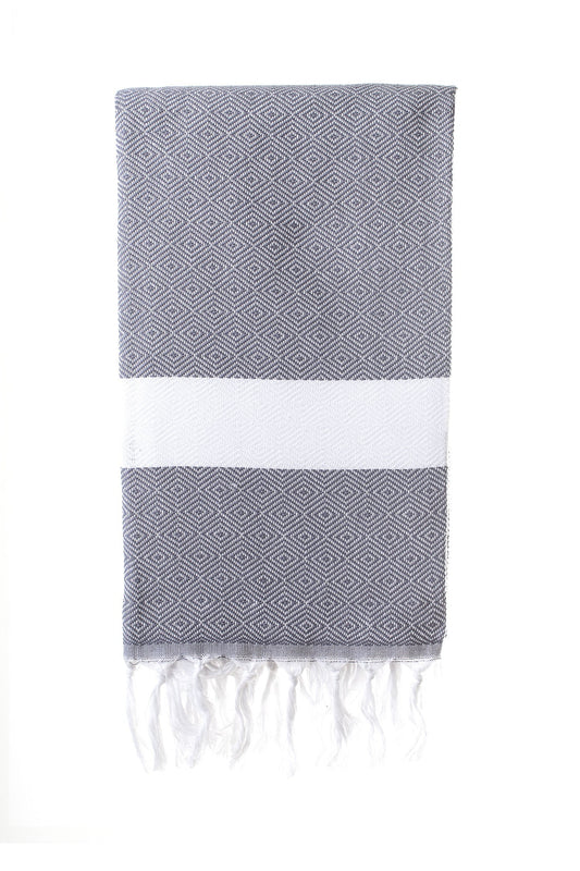 Dimanta Dark Grey Turkish Towel