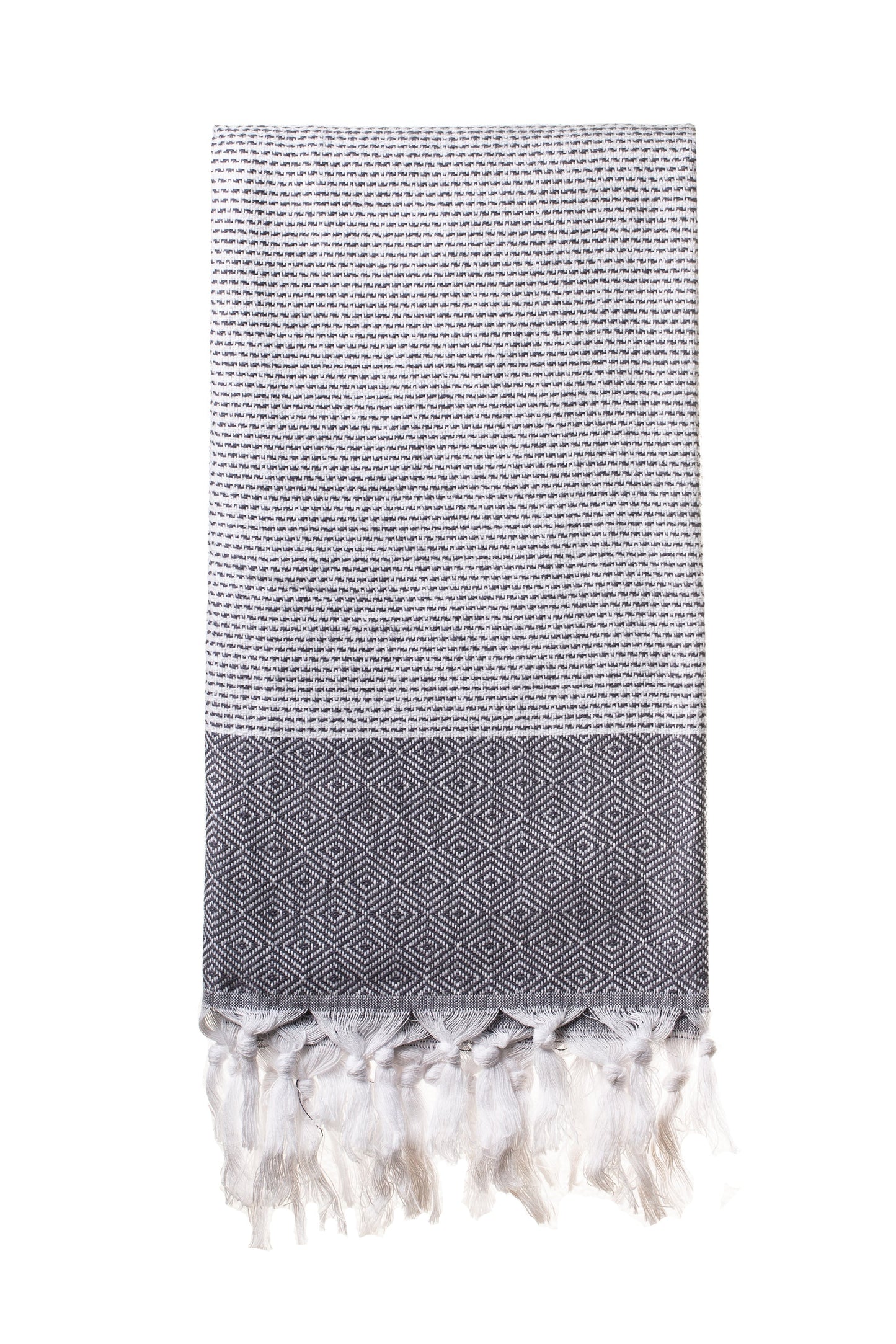 Dimanta Stripe Dark Grey Turkish Towel