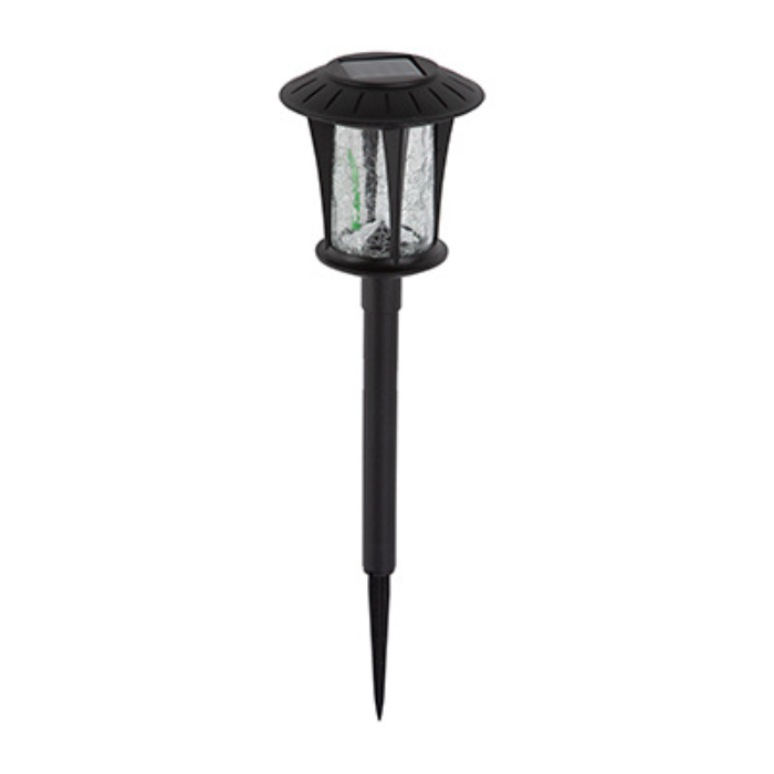 Eurolux - Solar Coach Garden Spike Light with Crack Glass Shade, Lighting, Lights - Set of 12 - H216