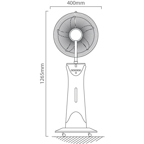 Eurolux - Portable Rechargeables Mist Fan with LED Light - Lighting, Lights - F82