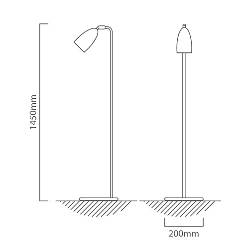 Eurolux - Lofoten Floorlight 200mm Black - Lighting, Lights - FL217