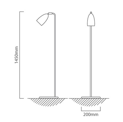 Eurolux - Lofoten Floorlight 200mm Black - Lighting, Lights - FL217