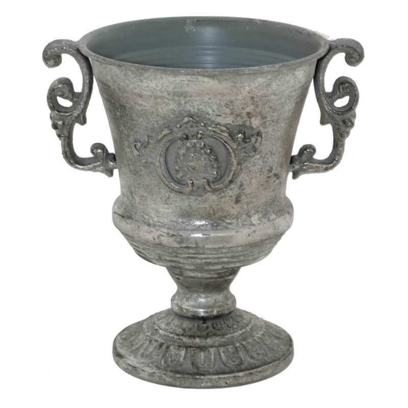 Templar Handled Vase Silver 22cm