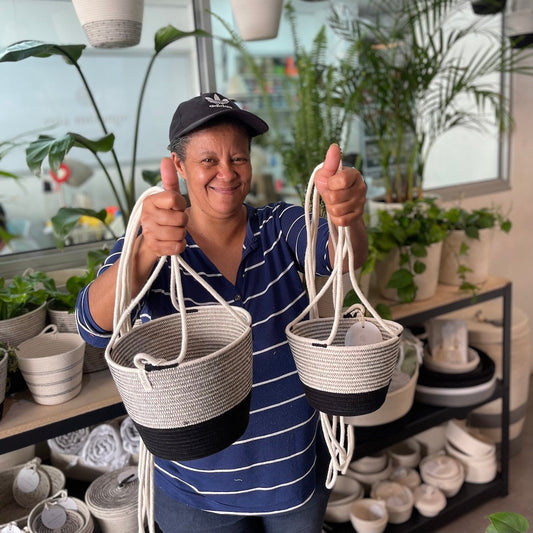 Hanging Planter Set - Liquorice- SALE