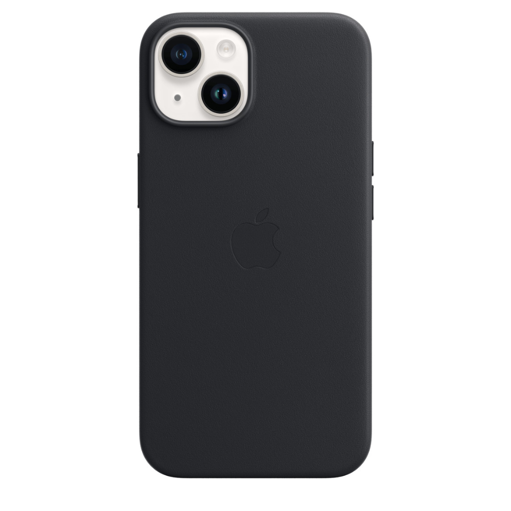 iPhone 14 Leather Case with Magsafe - Midnight